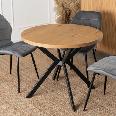 Розкладний обідній стіл Mebel Elit LUGO Дуб золотий - 5 Розкладний обідній стіл Mebel Elit LUGO Дуб золотий ME.LUGO/DZ/CZ/S фото - 5