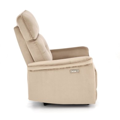 Кресло мягкое раскладное с реклайнером Halmar SEMIR Welur Бежевый V-CH-SEMIR-FOT-BEŻOWY фото - 2