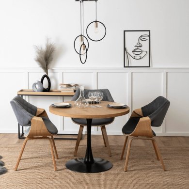 Обідній стілець Mebel Elit LUISE Welur Сірий ME.LUISE/P/DZ/V/DG/K фото - 7