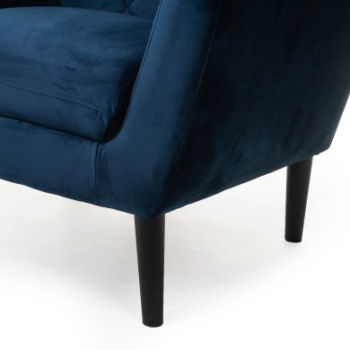 IKEA Кресло Pooffe Mariette Velvet 1 | Синий pooffemariette/bluvel86 фото - 4