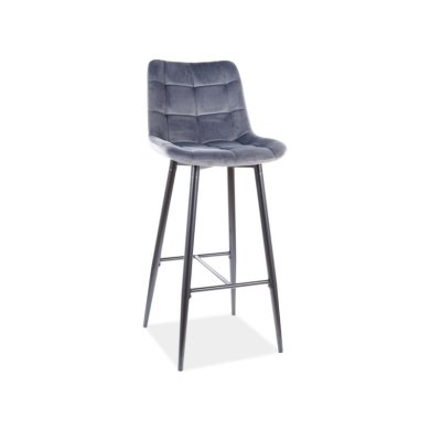 Барный стул Signal Chic H-1 Velvet Серый CHICH1VCSZ