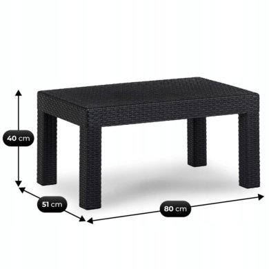 Комплект садових меблів Mebel Elit SAVIO Чорний ME.SAVIO/CZ/RT/OGR/ZES фото - 11