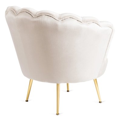 Крісло м'яке з підставкою Mebel Elit GRAND Welur Кремовий ME.GRAND/KR/V/FW фото - 5