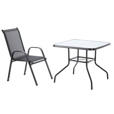 Комплект садових меблів Garden Line RANG 2 Чорний - 3 Комплект садових меблів Garden Line RANG 2 Чорний TIH3521 фото - 3