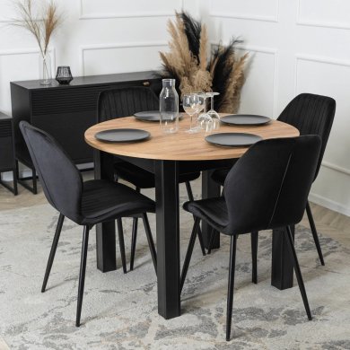 Обеденный стул Mebel Elit LILAC Welur Черный - 6 Обеденный стул Mebel Elit LILAC Welur Черный ME.LILAC/CZ/V/K фото - 6