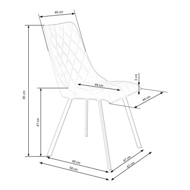 Обеденный стул Halmar K-450 Синий V-CH-K/450-KR-GRANATOWY фото - 10