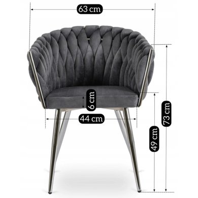 Обідній стілець Mebel Elit SORELLA Welur Сірий - 10 Обідній стілець Mebel Elit SORELLA Welur Сірий ME.SORELLA/P/CH/V/K фото - 10