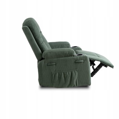 Крісло м'яке розкладне масажне з реклайнером Mebel Elit BOX Velvet Зелений - 3 Крісло м'яке розкладне масажне з реклайнером Mebel Elit BOX Velvet Зелений ME.BOX2/Z/SZTR/FW фото - 3