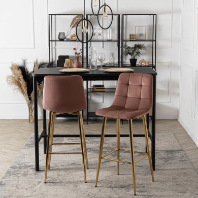 Барный стул Mebel Elit ARIEL Welur Розовый - 6 Барный стул Mebel Elit ARIEL Welur Розовый ME.ARIEL/R/ZL/V/H фото - 6