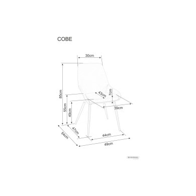 Обеденный стул Signal Cobe Velvet Оливковый COBEVCOL фото - 3