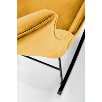 Кресло-качалка мягкое Halmar BAZALTO Горчичный V-CH-BAZALTO-FOT-MUSZTARDOWY фото - 8