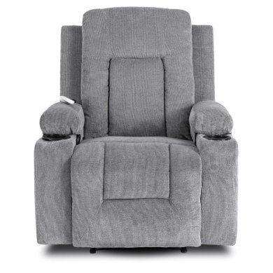 Крісло м'яке розкладне масажне з реклайнером Mebel Elit BOX 2 Темно-сірий ME.BOX2/CP/T/FW фото - 3