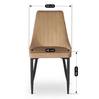 Обеденный стул Mebel Elit BARI Welur Бежевый ME.BARI/BZ/V/K фото - 11