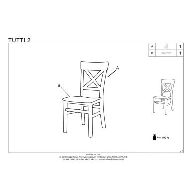 Обідній стілець Halmar TUTTI 2 Білий - 12 Обідній стілець Halmar TUTTI 2 Білий V-PL-N-TUTTI_2-BIAŁY-INARI95 фото - 12