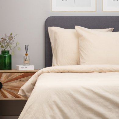 Комплект постельного белья Homla RETIE 160x200 см Бежевый 213408 фото - 6