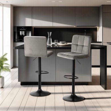 Барный стул Mebel Elit NERO Welur Серый ME.NERO/P/CZ/V/H фото - 8