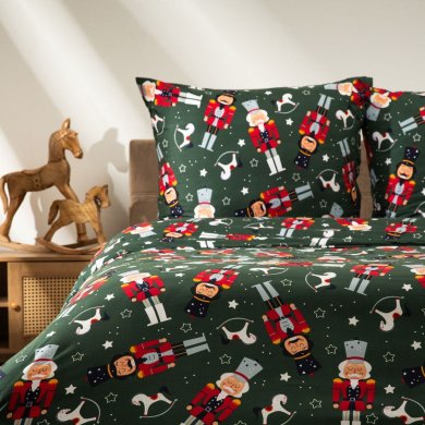 Комплект постельного белья Homla AITONA 160x200 см Зеленый 236354 фото - 5