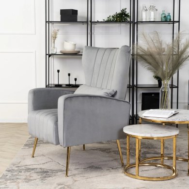 Кресло мягкое Mebel Elit DIANA Welur Серый - 9 Кресло мягкое Mebel Elit DIANA Welur Серый ME.DIANA/P/ZL/V/FW фото - 9