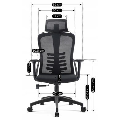 Офісне крісло Mebel Elit JULIET Чорний - 6 Офісне крісло Mebel Elit JULIET Чорний ME.JULIET/CZ/T/FO фото - 6