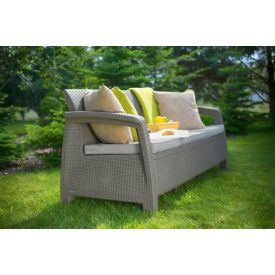 Садовий диван Keter CORFU LOVE SEAT MAX Капучино - 2 Садовий диван Keter CORFU LOVE SEAT MAX Капучино 258978 фото - 2