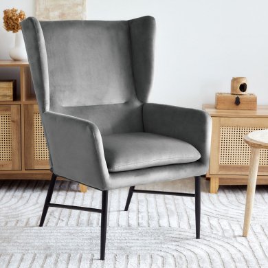 Крісло м'яке Homla VINDER Сірий 218196 фото - 6