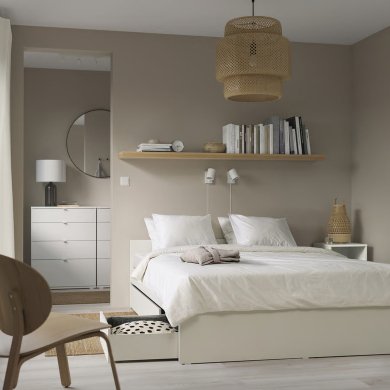 IKEA Розкладне ліжко VIHALS 140х200 см Білий (ИКЕА ВИХАЛС) 69582010 фото - 3