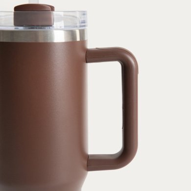 Термокружка з трубочкою Homla COCOA 1,18 л Коричневий 244898 фото - 4