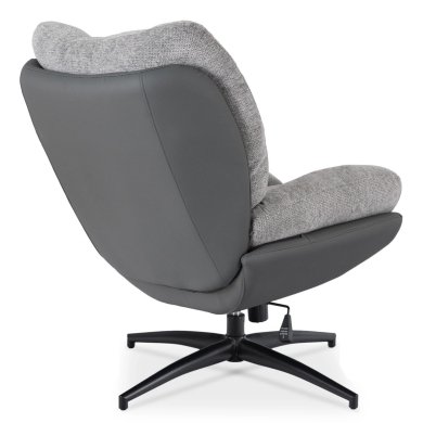 Крісло м'яке поворотне з підставкою Mebel Elit FREMONT 2 Сірий ME.FREMONT/P/T/P/E/CZ/FW фото - 4