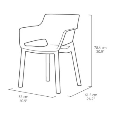 Комплект садових меблів Keter EVA/LYON Капучино 004489 фото - 10