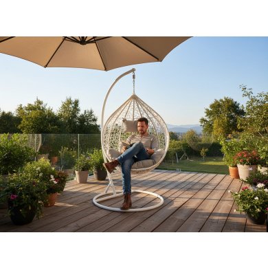 Підвісне крісло-кокон Garden Line FAT1029 Білий FAT1029 фото - 4