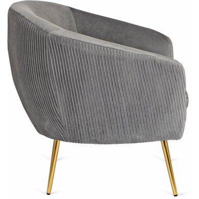 Кресло мягкое Mebel Elit STELLA Welur Серый ME.STELLA/P/ZL/V/FW фото - 3