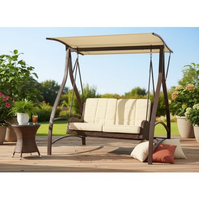 Садова гойдалка Garden Line 166x130x170 см Бежевий KRE3132 фото - 4