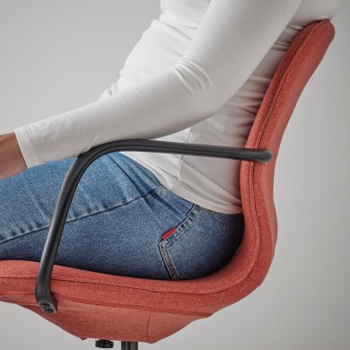 IKEA Офисное кресло LANGFJALL Красный (ИКЕА ЛАНГФЬЯЛЛЬ) 39507734 фото - 4