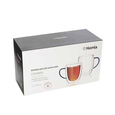 Набор кружек Homla Cembra 0,35 л | Прозрачный / Синий - 3 Набор кружек Homla Cembra 0,35 л | Прозрачный / Синий 211229 фото - 3