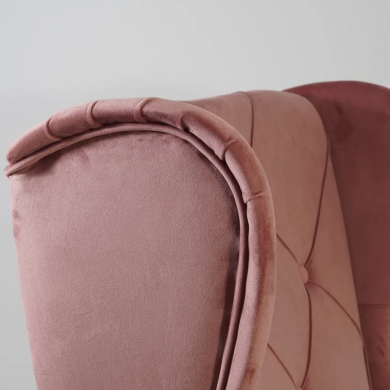 Кресло мягкое Signal Harry Welur Розовый HARRYV52W фото - 4