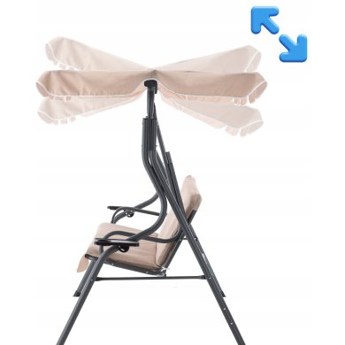 Садовые качели Garden Line 170x110x153 см Бежевый KRE0735 фото - 6