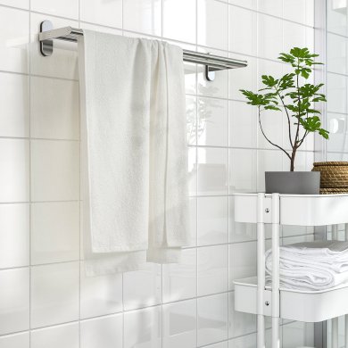 IKEA Рушник для тіла LUDDVIAL 55х120 см Білий (ИКЕА ЛЮДВИАЛЬ) 10579868 фото - 2
