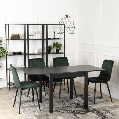 Раскладной обеденный стол Mebel Elit MAX Черный W.MAX/CZ/S фото - 7