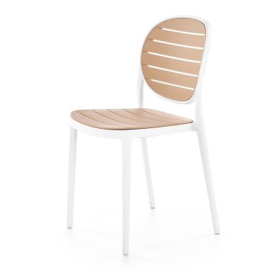 Садовий стілець Halmar K529 Білий V-CH-K/529-KR-BIAŁY/NATURALNY фото - 3