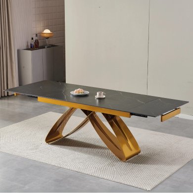 Розкладний обідній стіл Mebel Elit LUIGI Marmur Чорний - 3 Розкладний обідній стіл Mebel Elit LUIGI Marmur Чорний ME.LUIGI/CZ/ZL/S160-240 фото - 3