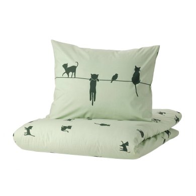 IKEA Комплект постельного белья BARNDROM 150х200 см Зеленый (ИКЕА БАРНДРОМ) 80504394