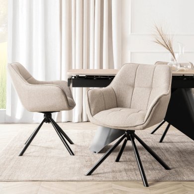 Обеденный стул поворотный Mebel Elit PEONY 2 Бежевый ME.PEONY2/BZ/T/K фото - 5