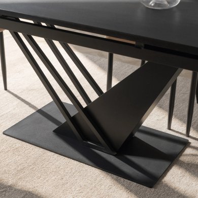 Раскладной обеденный стол Mebel Elit REX MDF Черный ME.REX/CZ/CZ/S160-220 фото - 8