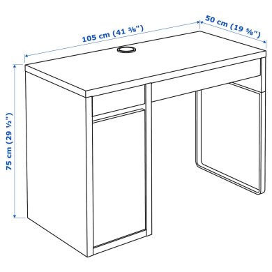 IKEA Письменный стол MICKE Дуб (ИКЕА МИКЕ) 80484763 фото - 4