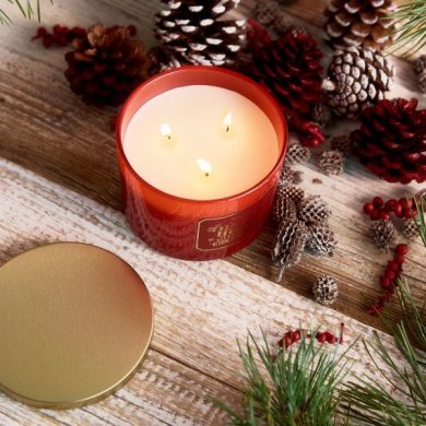Ароматична свічка Homla LESLI Christmas | Червоний / Золотий 200448 фото - 4