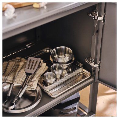 IKEA Комплект мисок GRILLTIDER 4 шт Сріблястий (ИКЕА ГРИЛЛТАЙДЕР) 40564733 фото - 3