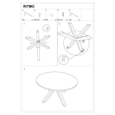 Обідній стіл Signal RITMO Дуб RITMODC120 фото - 3