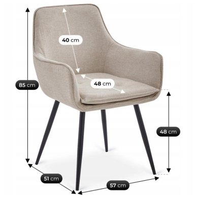 Обеденный стул Mebel Elit EDRICK Кремовый ME.EDRICK/KR/CZ/T/K фото - 8