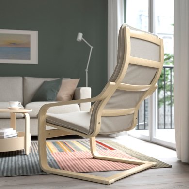 IKEA Крісло-качалка POANG Світло-бежевий (ИКЕА ПОАНГ) 39240787 фото - 15