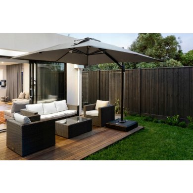 Садова парасоля з чохлом Garden Line ROMA 300х300 см Сірий GAO5392 фото - 11